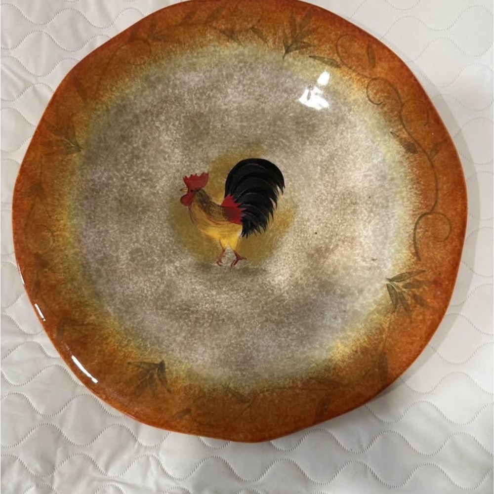Artimino Tuscan Rustic Rooster Decorative Plates